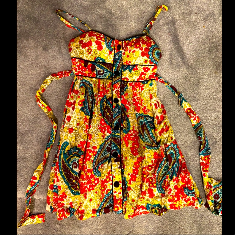 Unique Paisley Button Dress